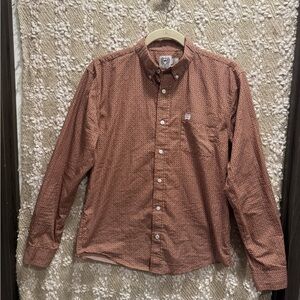 Cinch Western Shirt Art  Deco Print Big Boy Size XL 14.